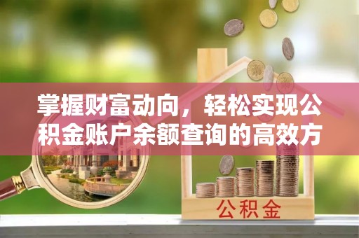 月湖掌握财富动向，轻松实现公积金账户余额查询的高效方式