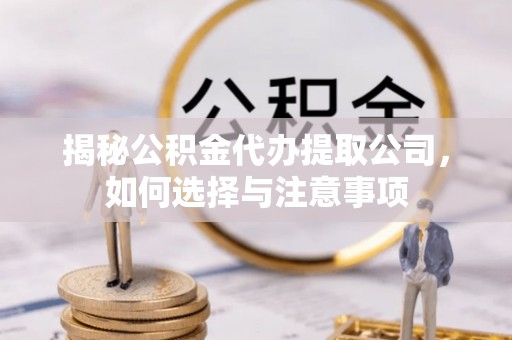 月湖揭秘公积金代办提取公司，如何选择与注意事项